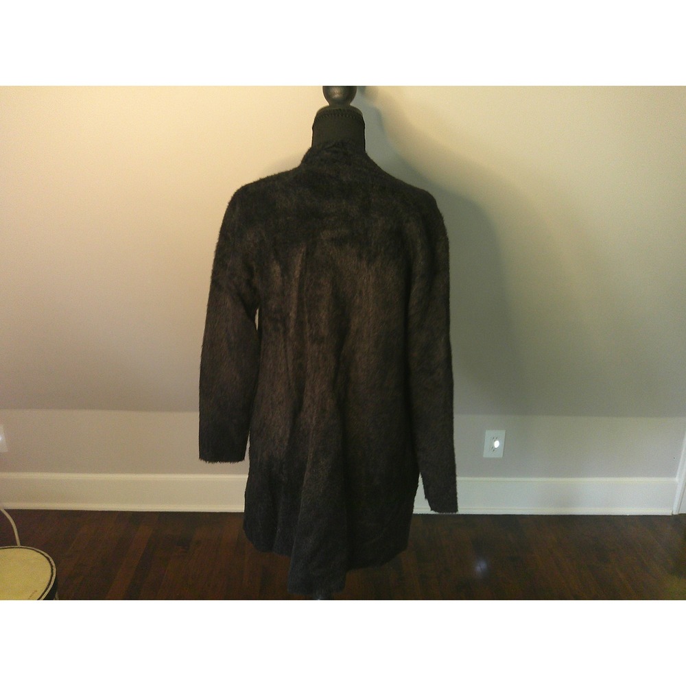 Love Token Cardigan Womens M Black NWT Fuzzy Eyelash‎ Knit Open Front Longline - Picture 4 of 9